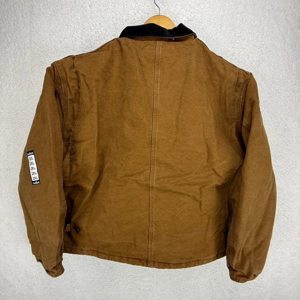 Carhartt Sandstone Jacket Arctic Quilt Lined Mens 2XL J22 BRN Brown NWT NOS